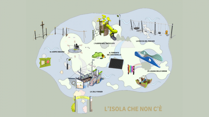 Fondazione De Rigo H.E.ART ETS Onlus finanzia il parco giochi inclusivo “L’Isola che non c’è”